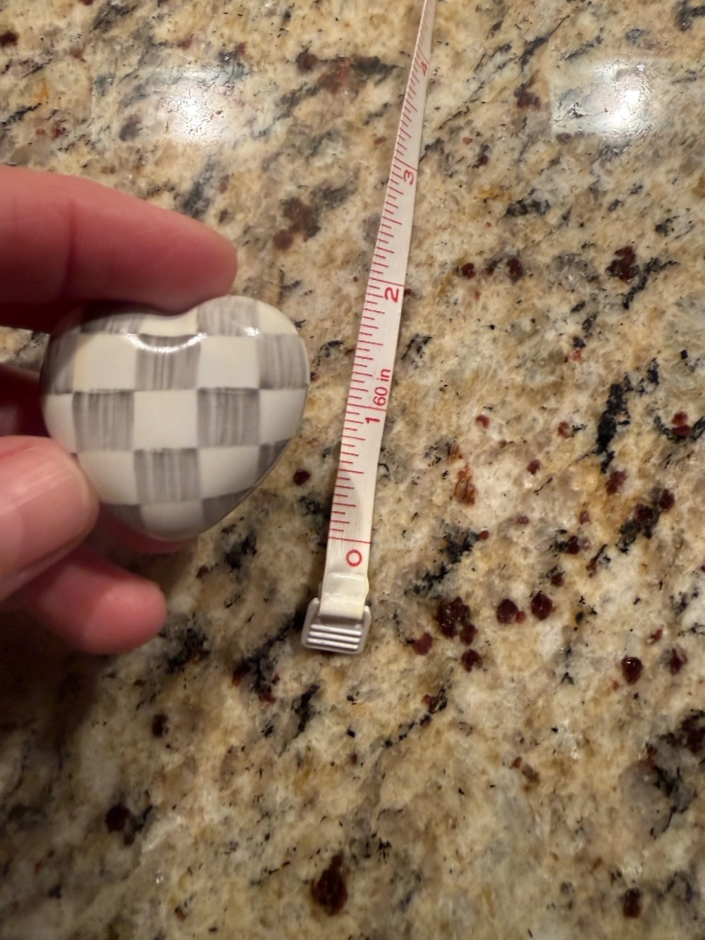 MacKenzie - Childs Sterling Check Heart Knobs - Picture 8 of 8